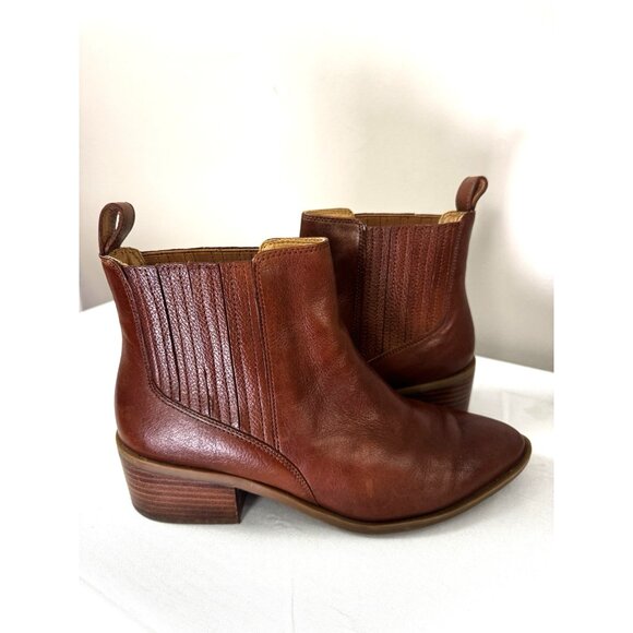 Crown Vintage Tawny Brown Tan Ankle Boots Women’s 9M Boho Western Cowgirl Staple - Picture 4 of 16